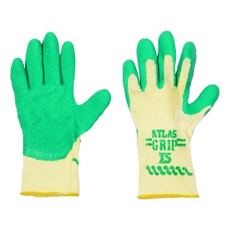 Showa Atlas Kid Tuff Unisex Indoor and Outdoor Gardening Gloves Green/Yellow XS 1 pair 310GXS-06.RT